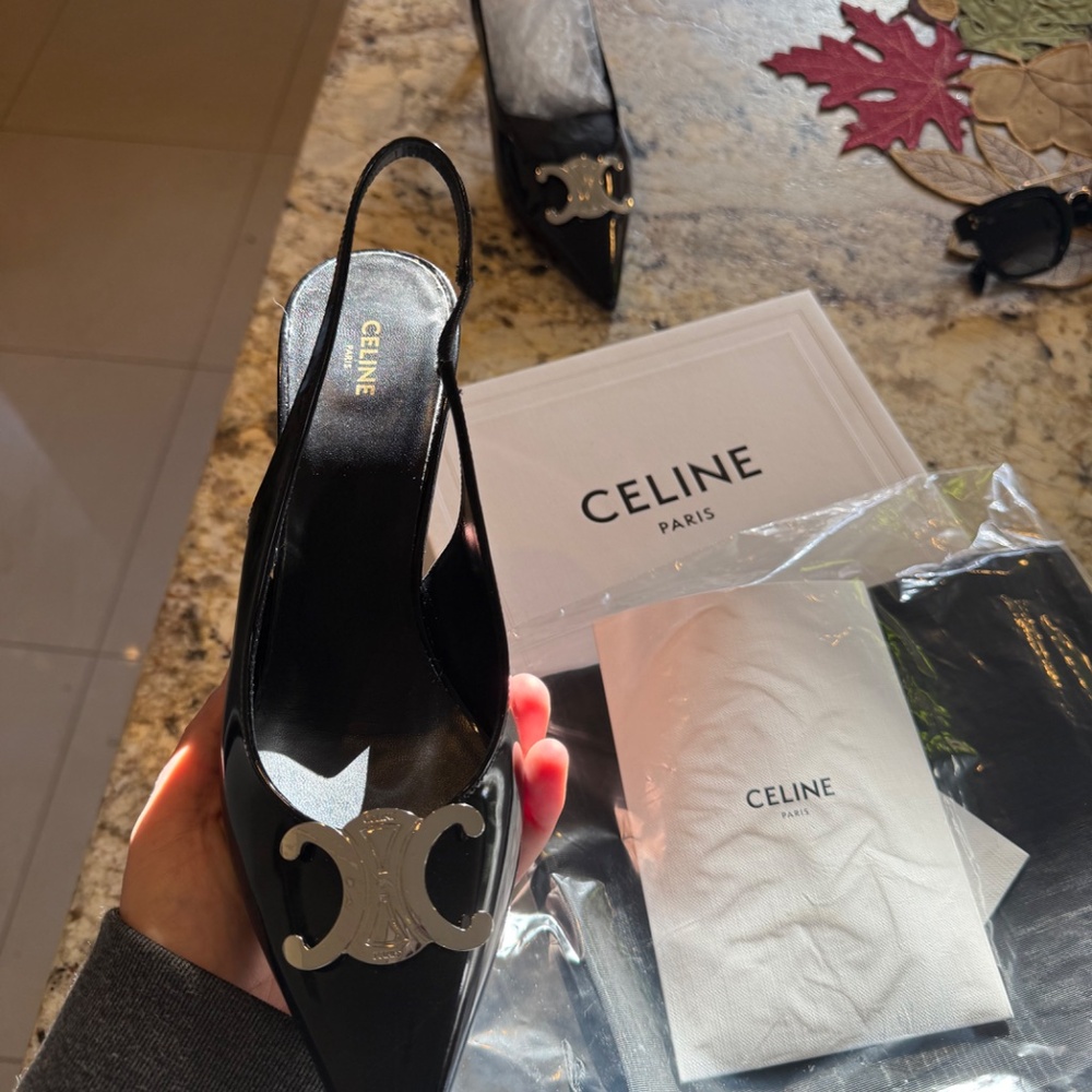 Celine Slighbacks with Triomphe, Size 38 - Picture 4 of 11